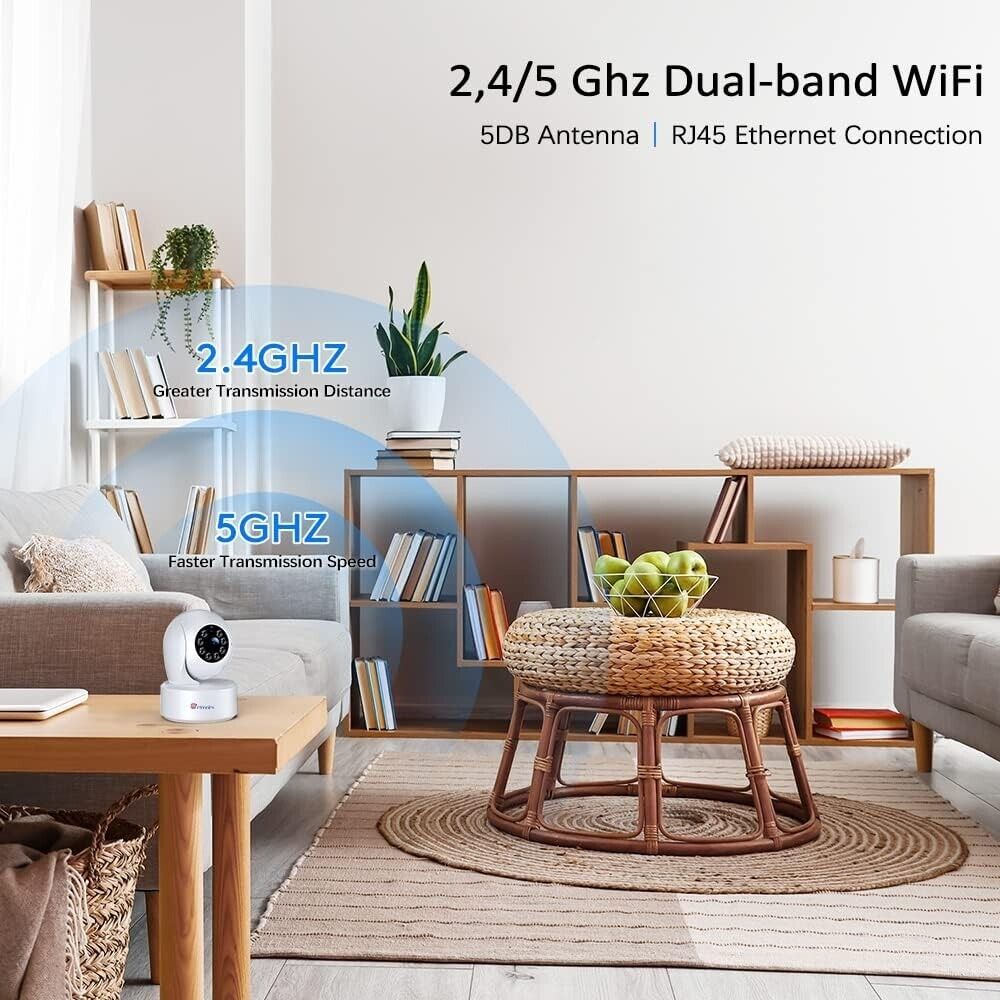 Ctronics 710C-P2 2.5K 4MP WLAN Überwachungskamera Innen(Ohne USBC Kabel)