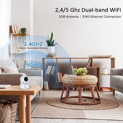 Ctronics 710C-P2 2.5K 4MP WLAN Überwachungskamera Innen(Ohne USBC Kabel)