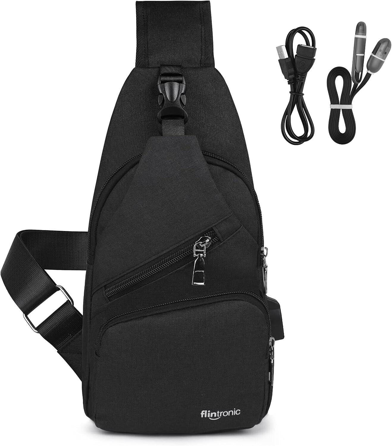 flintronic Brusttasche,Messenger Sling bag mit Verstellbarem,Herren Taschen Ruck