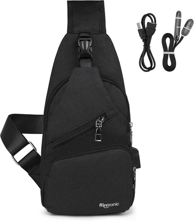 flintronic Brusttasche,Messenger Sling bag mit Verstellbarem,Herren Taschen Ruck