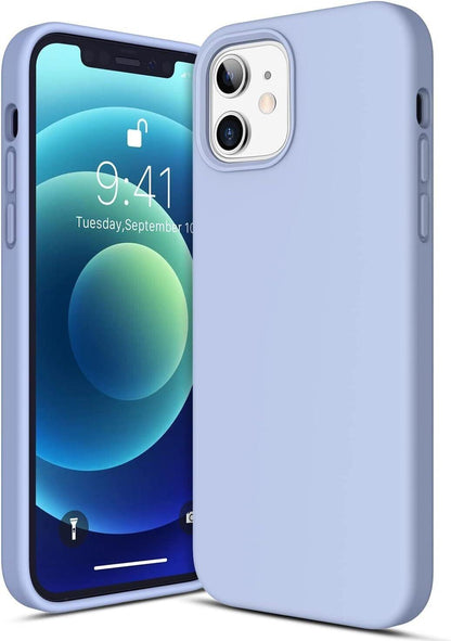 CANSHN Flüssiges Silikon Kompatibel mit iPhone 12 Mini Hülle (5,4 Zoll), Seidig