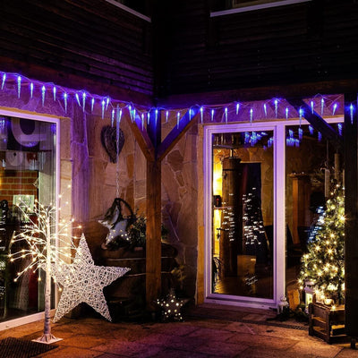 VOLTRONIC 40 LEDs Lichterkette Eiszapfen innen und außen IP44 Weiß