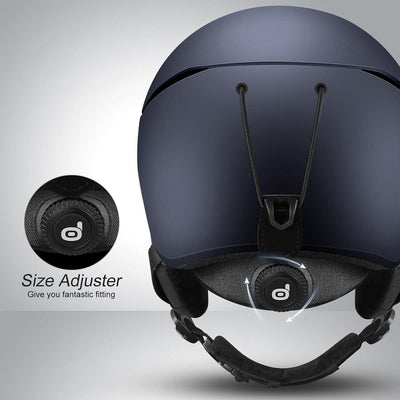Odoland Skihelm Snowboardhelm für Damen/Herren/Jugend Optimaler Schutz (Schwarz)