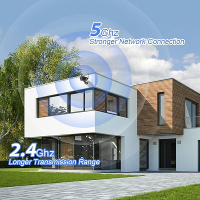 Ctronics 770c- 4MP Dual-Lens Überwachungskamera WLAN mit 180° Sichtwinkel(E3)