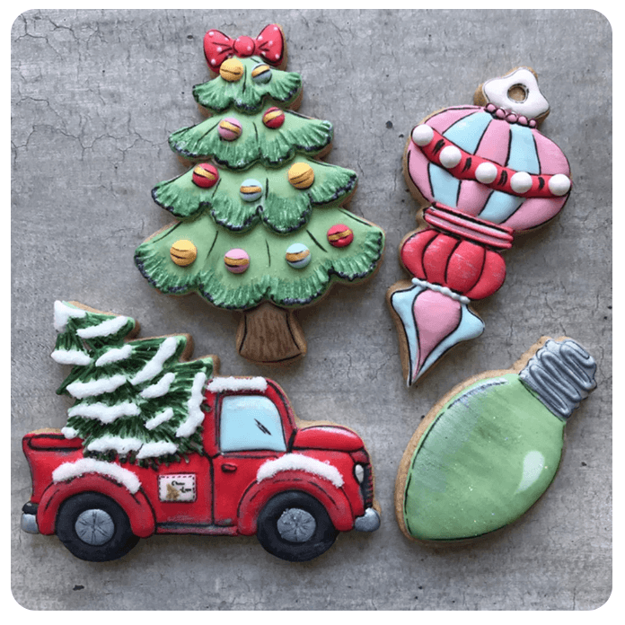 KENIAO Weihnachts 4x Einzelne Cookie Cutter Winter Keks Fondant Brot Sandwich