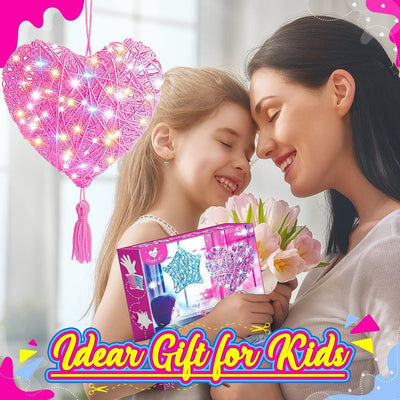 EUCOCO Geschenke Mädchen 3D String Art Kit Kinder Bastelset Laterne 6-14 Jahre