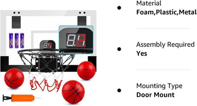 Indoor-Basketballkorb, Ventilator-Rückwände für Jugendliche und Erwachsene, Tür