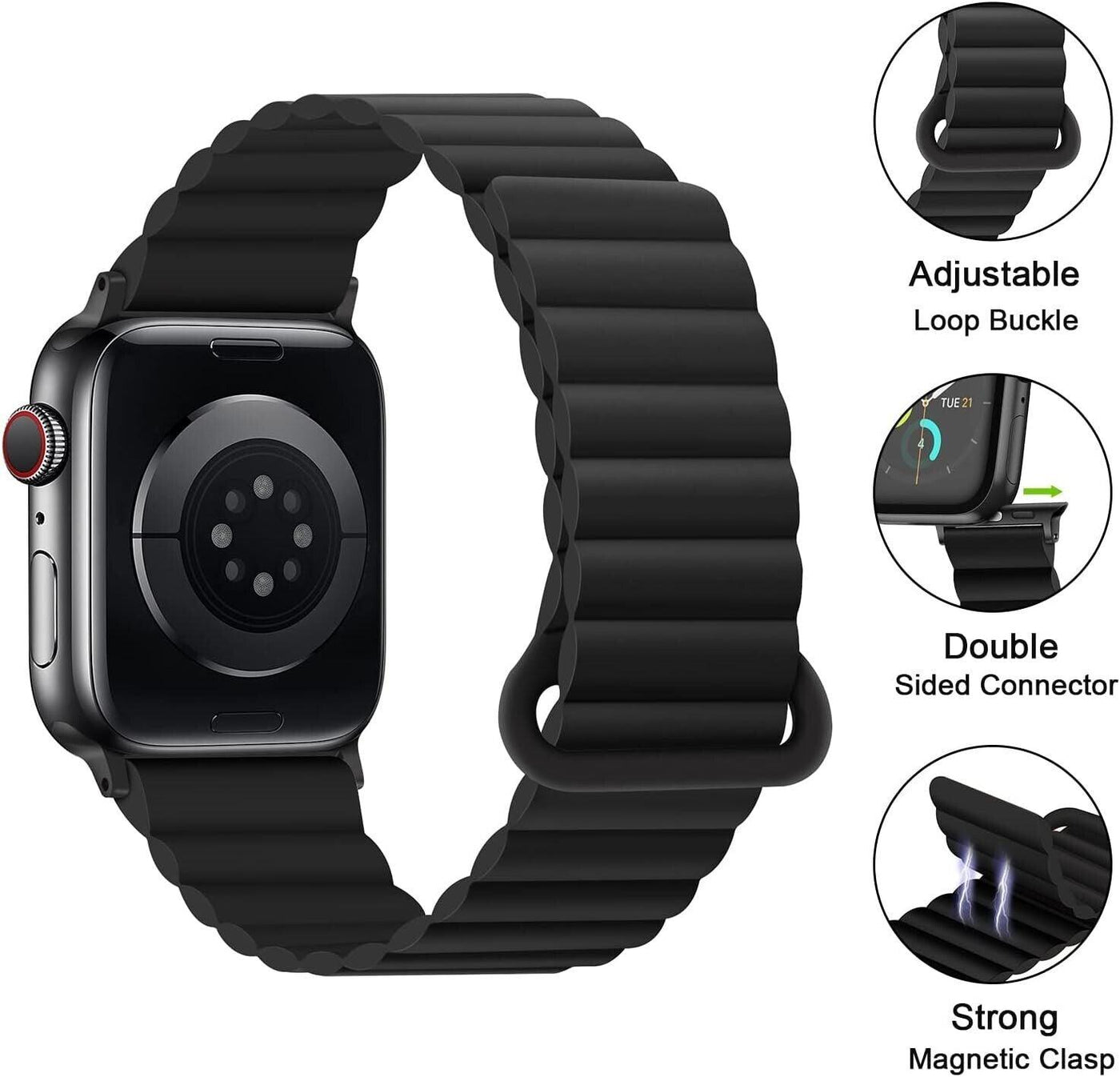 Anlinser Magnetbänder Kompatibel mit Apple Watch Armband 45mm 44mm 42mm 41mm 40m