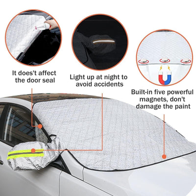 Bigmeda Frontscheibenabdeckung Auto Scheibenabdeckung Auto Winter