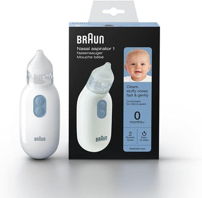 Braun Nasal Aspirator 1, BNA100EU Befreit schnell und sanft verstopfte Nasen Ele