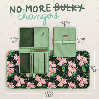 munimi stylische Wickeltasche mit Wickelunterlage