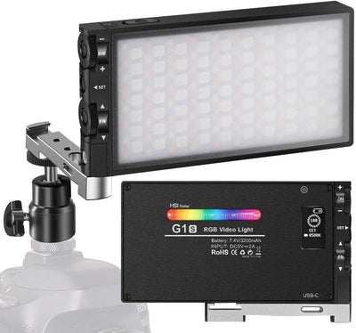 Pixel G1s RGB LED Videoleuchte Eingebaut 12W Akku Video Licht Volle Farbe und