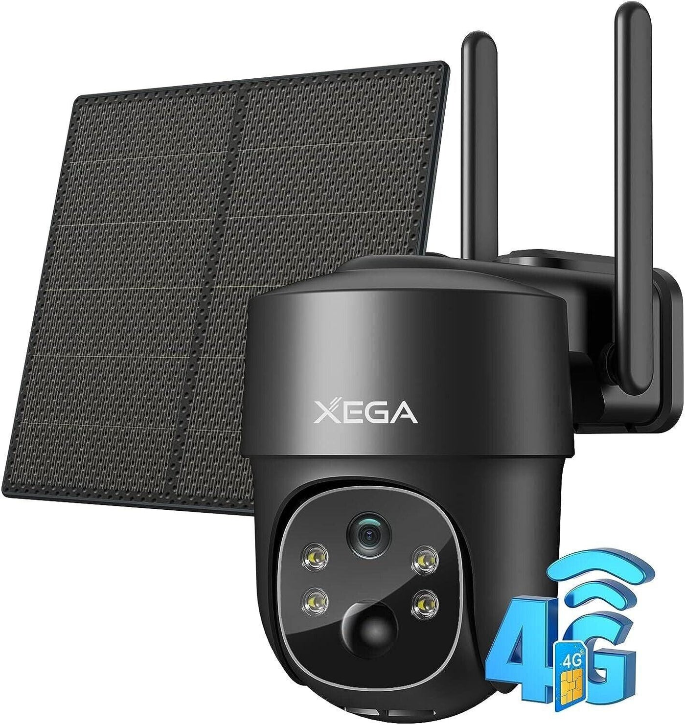 xega XG02 - 3G/4G LTE Überwachungskamera Aussen Solar - Ohne Simkarte