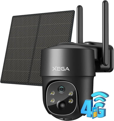 xega XG02 - 3G/4G LTE Überwachungskamera Aussen Solar - Ohne Simkarte