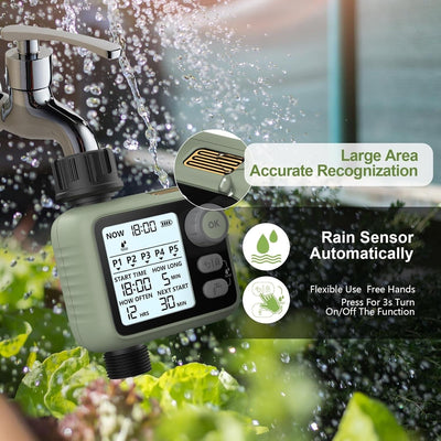 Kazeila 5 programmierbare rotierende Bewässerungs-Timer, Sprinkler-Regler mit Re