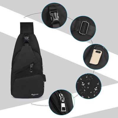 flintronic Brusttasche,Messenger Sling bag mit Verstellbarem,Herren Taschen Ruck
