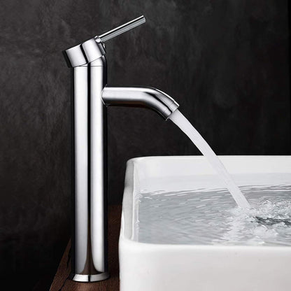 GAVAER Wasserhahn Badezimmer Wasserhahn Waschbecken Waschtischarmatur silber