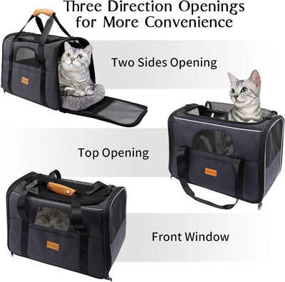 Morpilot Hunde/Katzen Transportbox, Atmungsaktiv und Faltbar 43x30x33