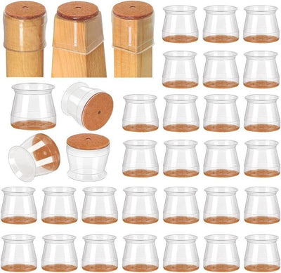 Stuhlbeinkappen 32 Stück Schutzkappen Für Stuhlbeine, Stuhlgleiter, Transparent