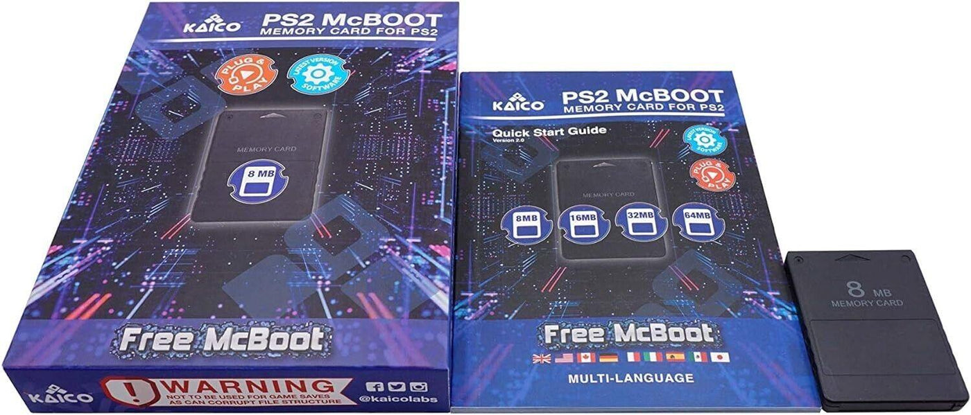 Kaico 8MB PS2 Speicherkarte für Sony Playstation 2 FMCB PS2 Mcboot 1.966