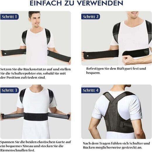 Roadbox Rückenbandage Rückenkorrektor Rücken Haltungskorrektur Korrekturgü- L