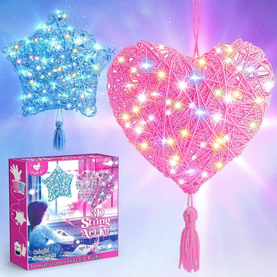 EUCOCO Geschenke Mädchen 3D String Art Kit Kinder Bastelset Laterne 6-14 Jahre