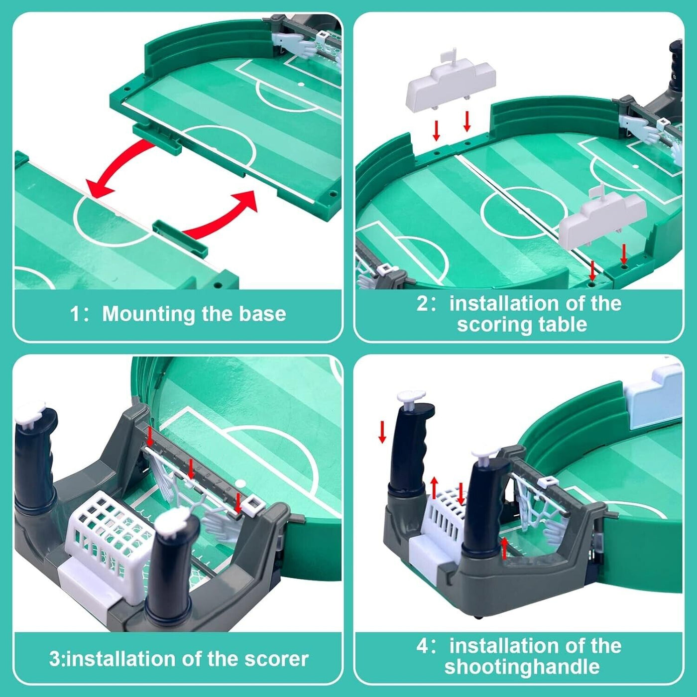 Tischfußballspiel mit 6 Fußbälle Mini Tischkicker Desktop Spielzeug Kinder