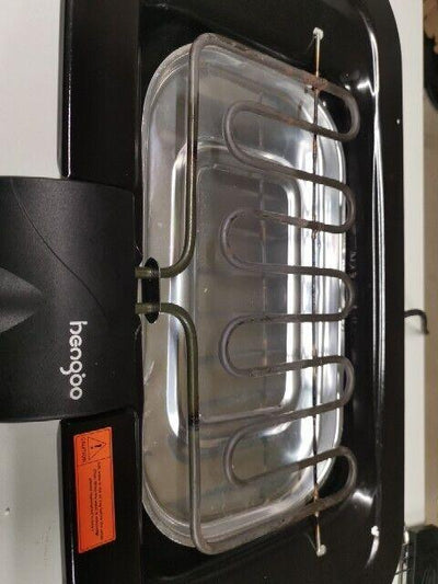 HengBO Elektrogrill Tischgrill Elektrogrill 2000W Kontaktgrill mit Thermostat