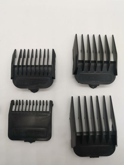 JingYong Haarschneider Schwarz/Silber Kabelgebunden 4 Steckköpfe + Schere+Kamm