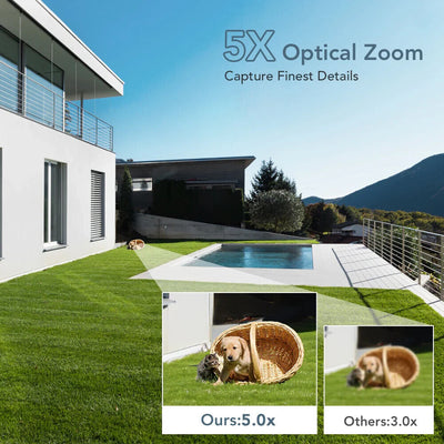 Ctronics 285C 5MP Smart PTZ WiFi-Außenkamera mit 5-fachem Zoom und 30 m(C2)