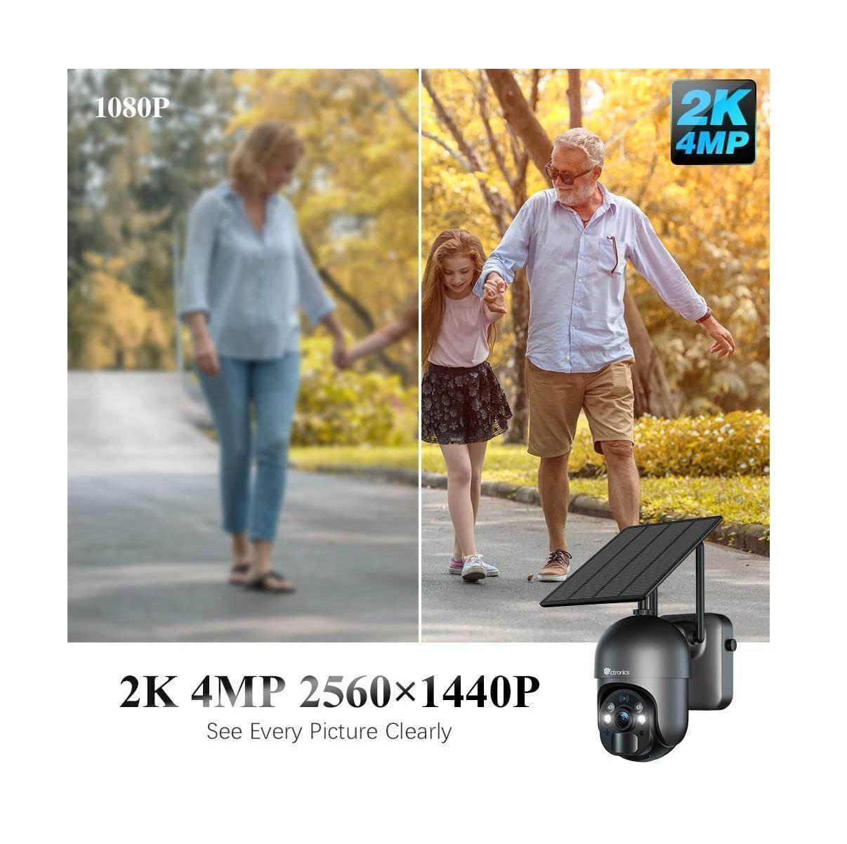 Ctronics S20-G -  2K 3MP Überwachungskamera Aussen Akku 7800mAh 355°/95°