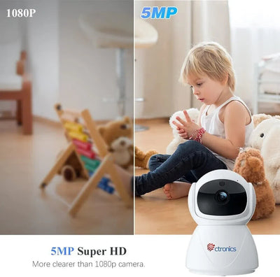 ctronics 570c -  5MP PTZ Überwachungskamera Innen WLAN, IP Kamera 355°/90°