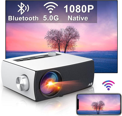 Artlii Enjoy3 Mini Beamer Full HD, 5G WiFi Beamer Bluetooth 1080P