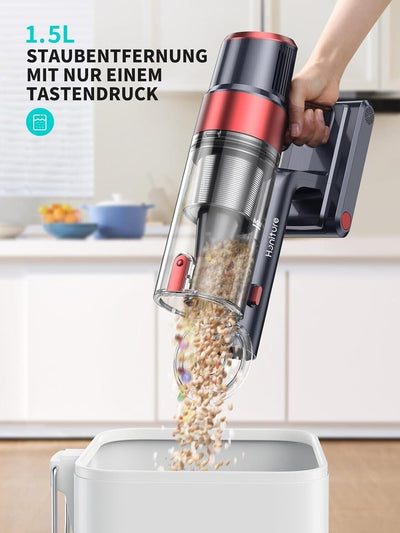 HONITURE Akku-Staubsauger S13 Pro 38000Pa/450W, kabelloser Staubsauger, 55 Min.