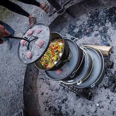 Deckelheber Griffhaken 42CM Feuertopf Deckelheber Dutch Oven Set BBQ