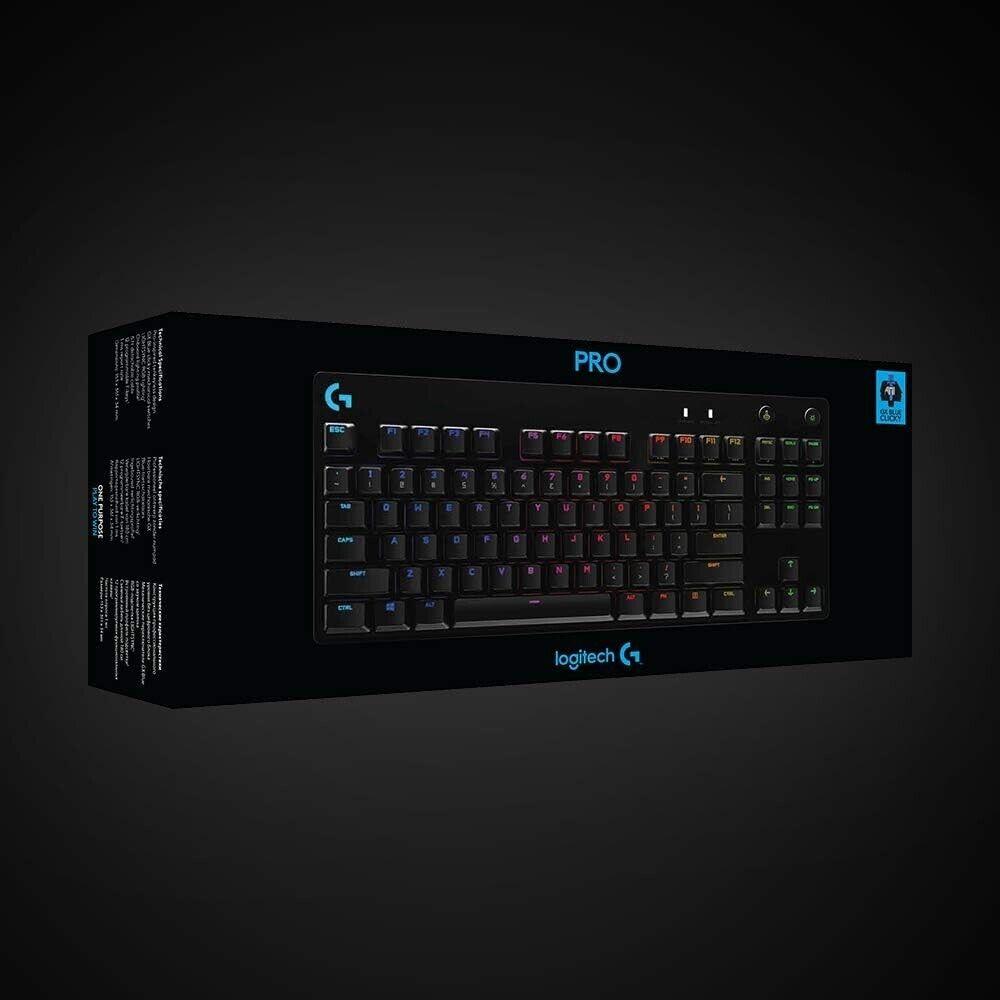 Logitech G PROTKL mechanische Gamingtastatur GX-Blue Clicky LIGHTSYNC RGB Esport