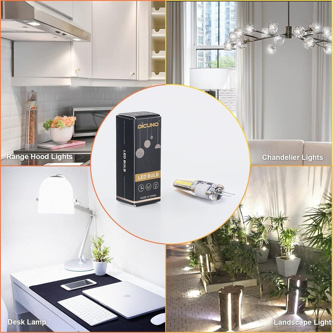 DiCUNO G4 LED Lampe 2W ersetzt für 20W Halogenbirne, Kaltweiß 6000K,