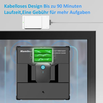 Mamibot W200 Hochwertig Kabellos Fensterputzroboter, Fensterputzer