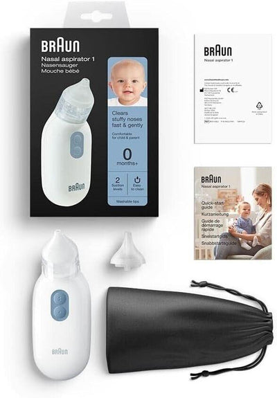 Braun Nasal Aspirator 1, BNA100EU Befreit schnell und sanft verstopfte Nasen Ele