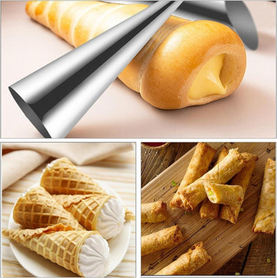 Yuragim Schaumrollenformen 25x Antihaft Edelstahl Schillerlock Cannoli Backform
