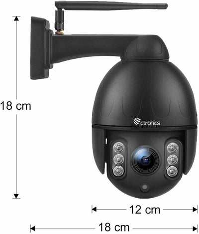 Ctronics 270C - 5MP Überwachungskamera Aussen, 4X Optischer Zoom