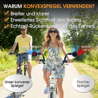 CYCLESPEED Fahrradspiegel für Lenker 18-26MM, HD 360 Grad Drehbar Sicherer Fahrr