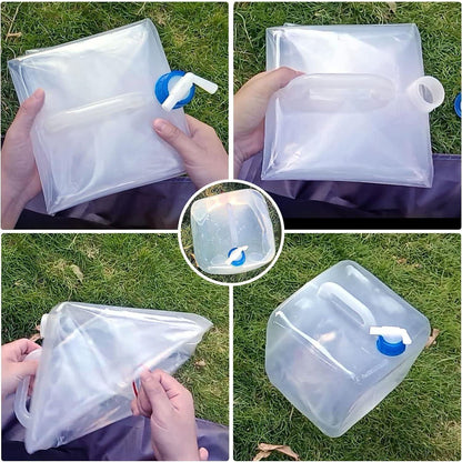 Faltbare Wasserkanister mit hahn mit Zapfhahn und Tragegriff,geeignet für Einsat