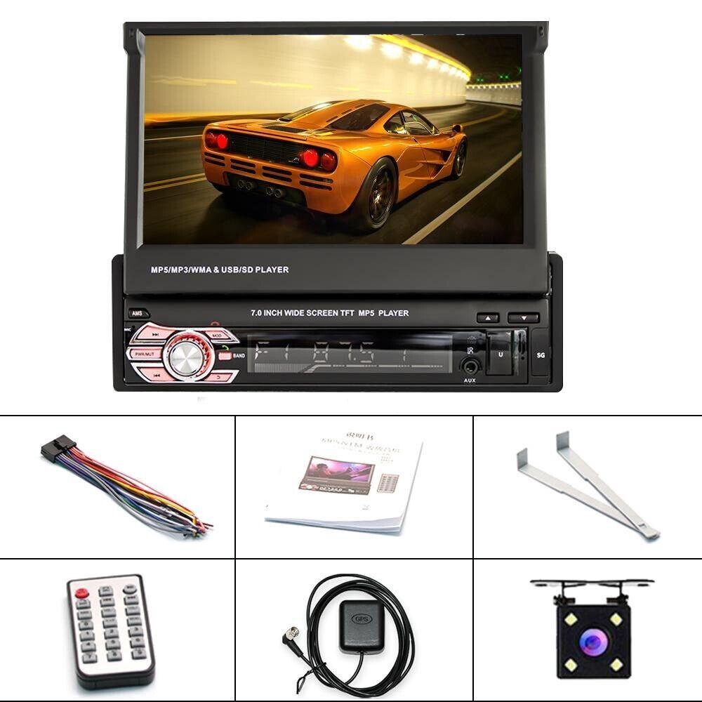 Hikity 1 din 7" Auto Teleskop Autoradio Autoradio Auto-player Unterstützung GPS