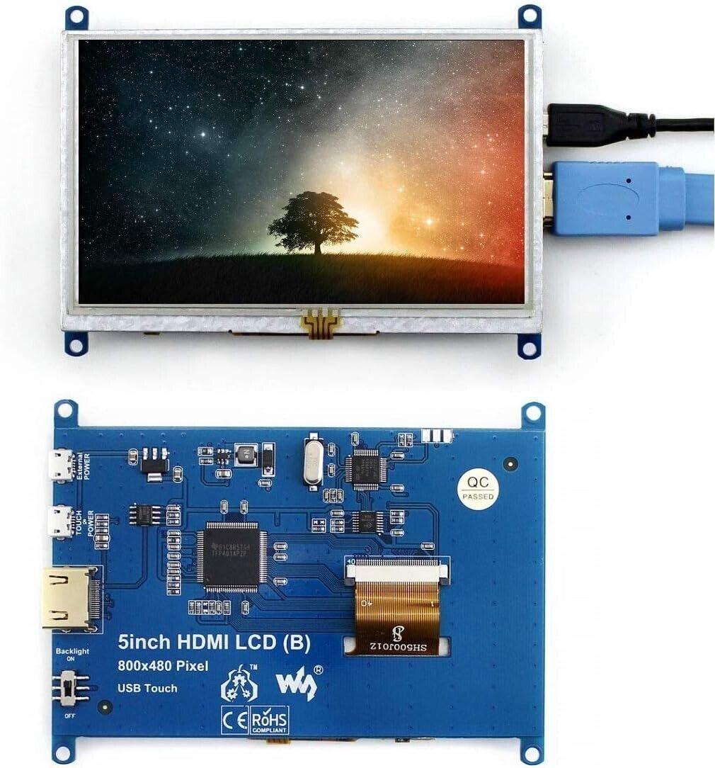 5 inch TFT LCD B Resistive Touch Display Screen 800x480 Monitor HDMI USB Interfa