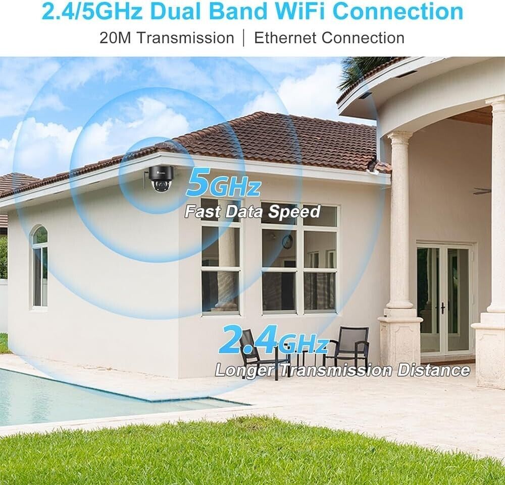 ctronics 530C-5MPB -  PTZ Überwachungskamera Aussen mit 2,4GHz/5GHz Dualband