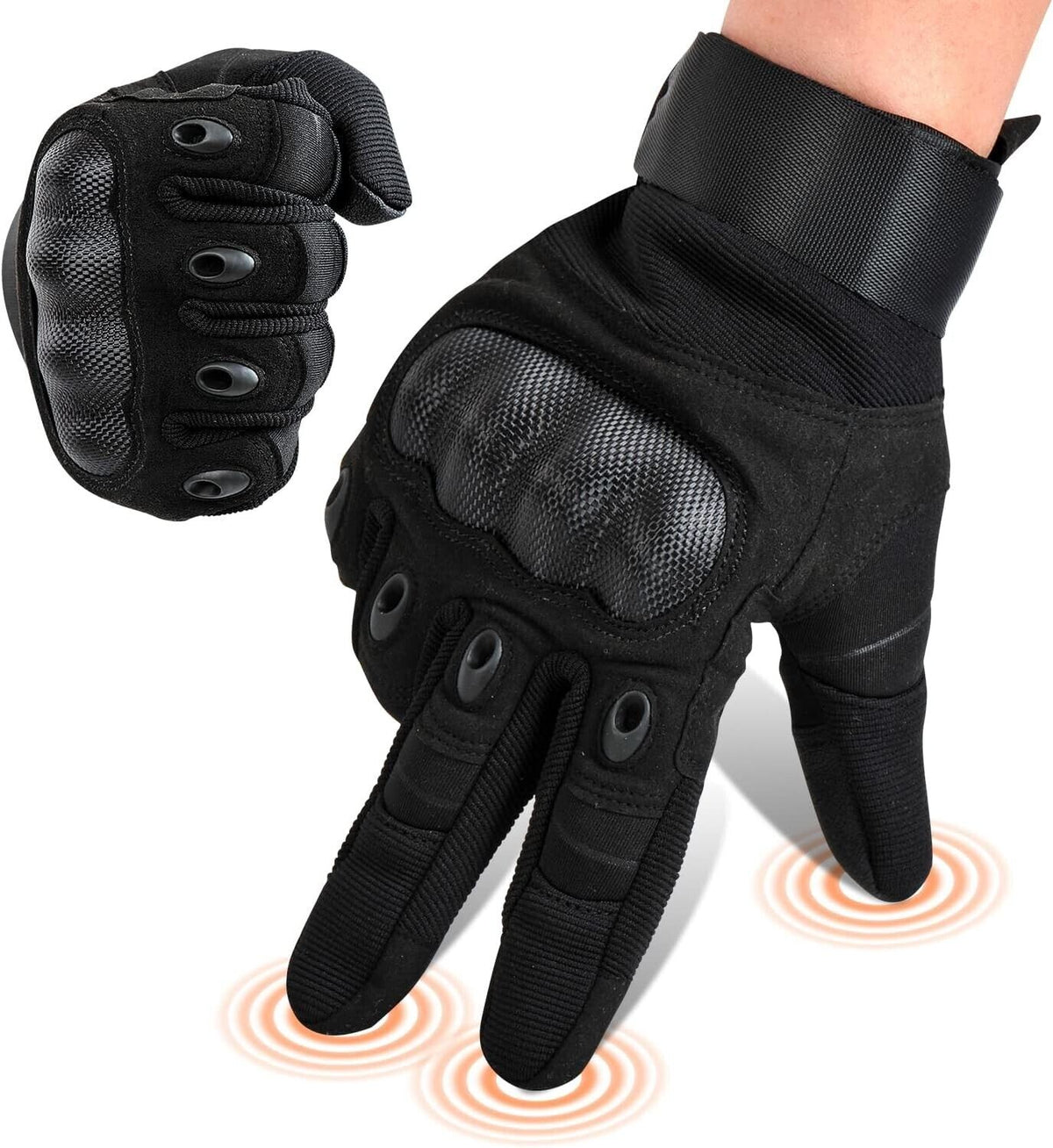 COTOP  Touch Screen Motorrad Handschuhe mit Hard Knuckle, Unisex - Gr. M