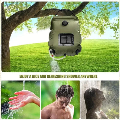 Solar Beheizte Campingduschtasche, Tragbare Badebeutel Outdoor-Reisen, Klettern.