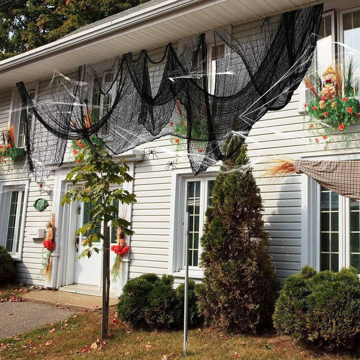 KIPIDA Halloween Dekostoff, 210x500cm Halloween Party Deko, Halloween Deko Horro