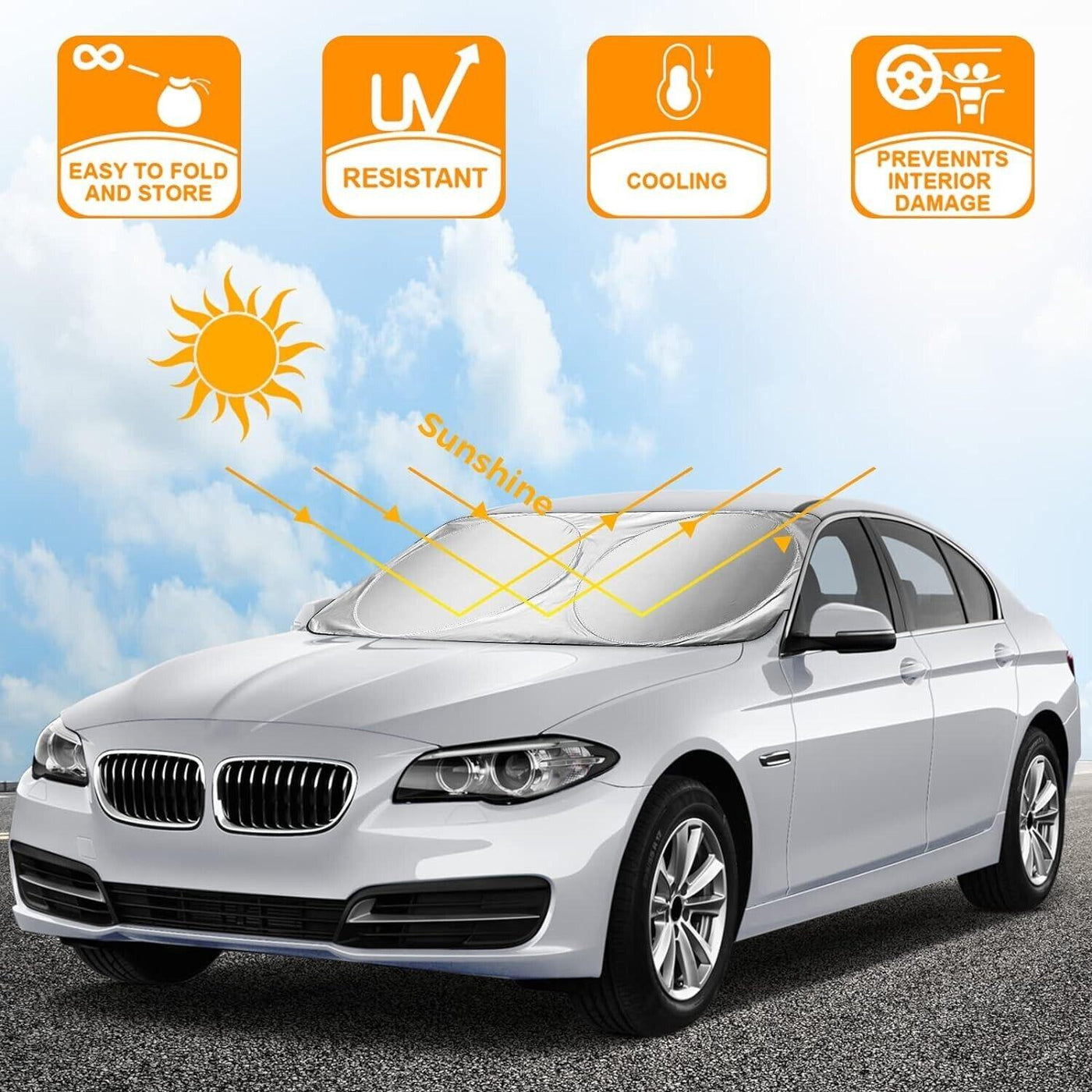 Moerae Auto Frontscheibe, Sonnenschutz für Auto Windschutzscheibe